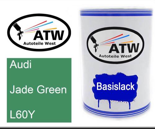 Audi, Jade Green, L60Y: 500ml Lackdose, von ATW Autoteile West.